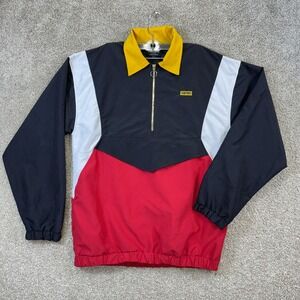 HSTRY by Nas Windbreaker Mens Large Black Red Escobar Season Quarter Zip Anorak